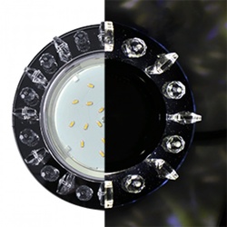 Светильник встраиваемый GX53 H4 LD5361 Glass прозрачный (черный) с подсветкой Ecola