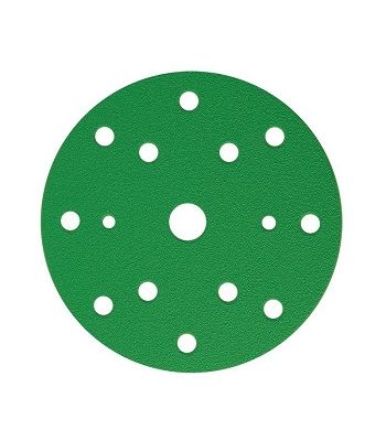 Шлиф. круг SUNMIGHT 150mm P80 (15отв. липучка,зеленый) (Изображение 1)