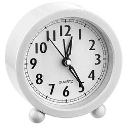 Часы PERFEO (PF_C3169) Quartz часы-будильник "PF-TC-020", круглые диам. 10 см, белые