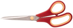 Ножницы бытовые нержавеющие, прорезиненные ручки, толщина лезвия 2,0 мм, 245 мм