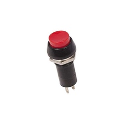 Выключатель - кнопка 250V 1A (2c) ON-OFF Б/Фикс красный  Micro