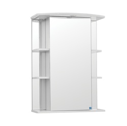 Зеркало-шкаф Кристалл 650/С цвет белый, со светильником