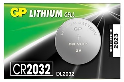 Элемент питания CR2032, Lithium, литиевая GP