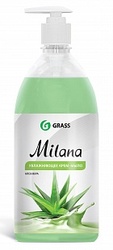Жидкое крем-мыло с дозатором "Milana" 1л (алоэ вера)