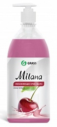 Жидкое крем-мыло с дозатором "Milana" 1л (спелая черешня)