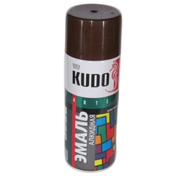 Краска аэрозоль KUDO универсальная коричневая 520мл