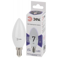 Лампа светодиодная ЭРА LED smd B35-7w-860-E14 свеча мат.дневной