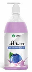 Жидкое крем-мыло с дозатором "Milana" 1л (черника в йогурте)