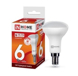 Лампа светодиодная IN HOME LED-R50-VC 6Вт 230В 6500К 525 Лм