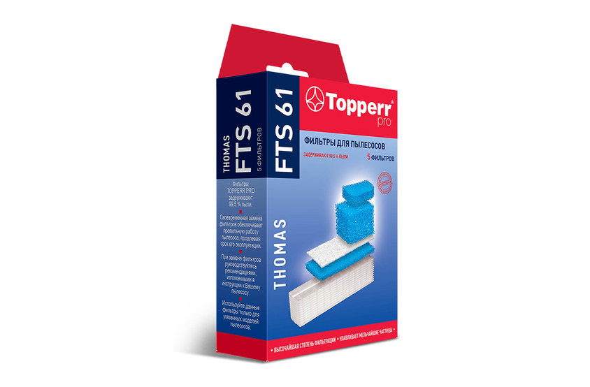 Фильтр TOPPERR FTS 61E Комплект фильтров пылесосов THOMAS (Изображение 1)