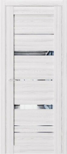 Дверь Quest Doors Q17 (38мм, ДО, 800, 2000, Клен Айс, Quest, (Зеркало Люкс) Универсальное) (Изображение 1)