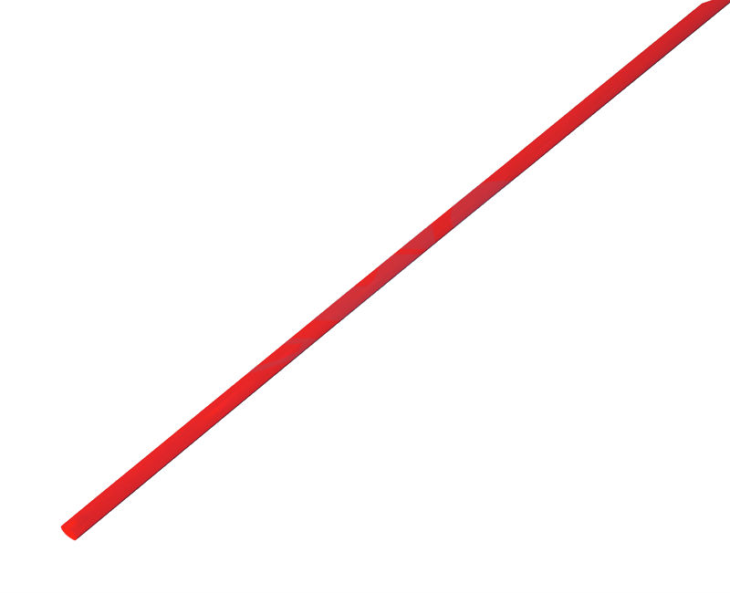 Термоусаживаемая трубка  2.0/1.0 мм 1 м красная REXANT (Изображение 1)