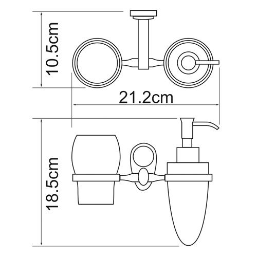Держатель стакана и дозатора хром Wasser Kraft К-9289 Main (Изображение 2)