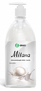 Жидкое крем-мыло с дозатором "Milana" 1л (жемчужное) (Изображение 1)