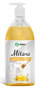 Жидкое крем-мыло с дозатором "Milana" 1л (молоко и мед) (Изображение 1)