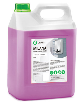 Жидкое крем-мыло "Milana" 5л (черника в йогурте) (Изображение 1)