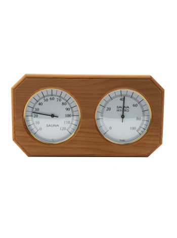 Термогигрометр ОЧКИ восьмиугольник (термодревесина) ТН-22Т (Изображение 1)