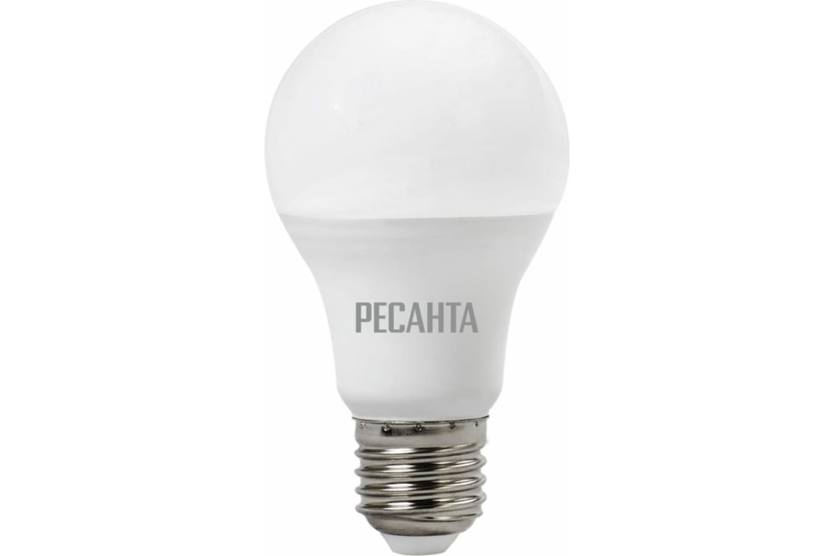 Лампа светодиодная Ресанта LL-R-A65-15W-230-6K-E27 груша, холодный (Изображение 1)