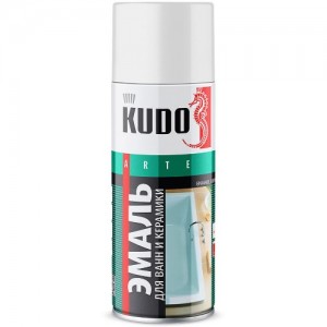 Краска аэрозоль KUDO KU-1301 для ванн белая 520мл (Изображение 1)