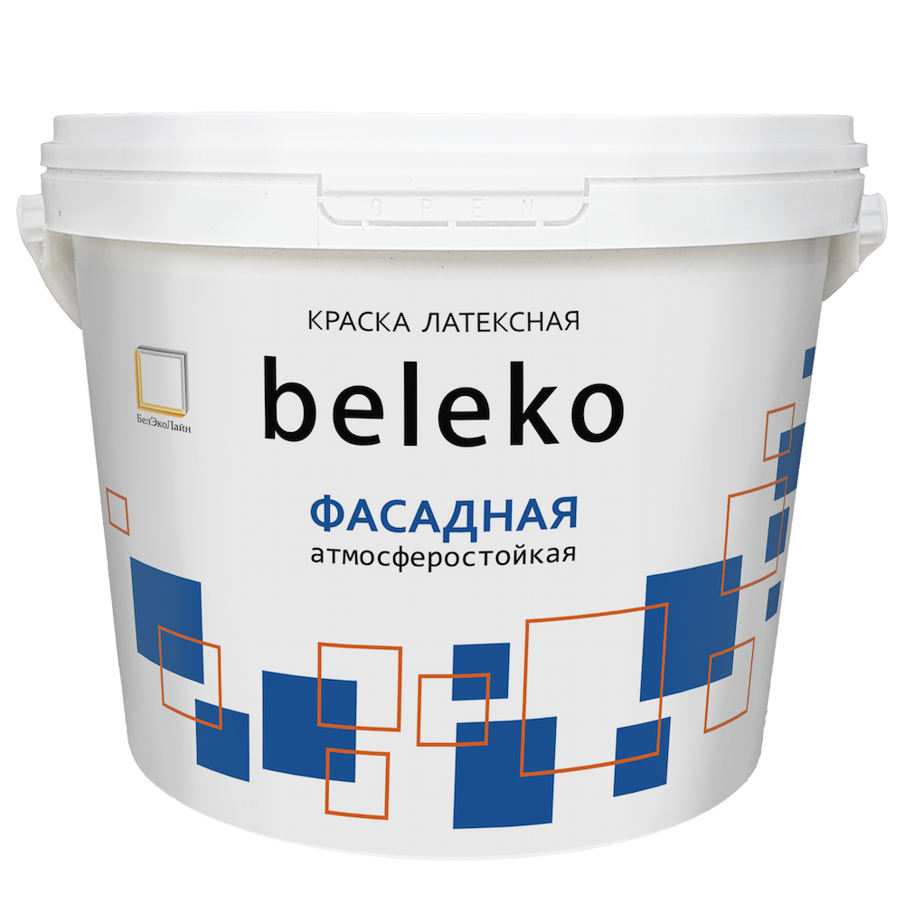 Краска в/д BelEko фасадная 1,3кг (Изображение 1)