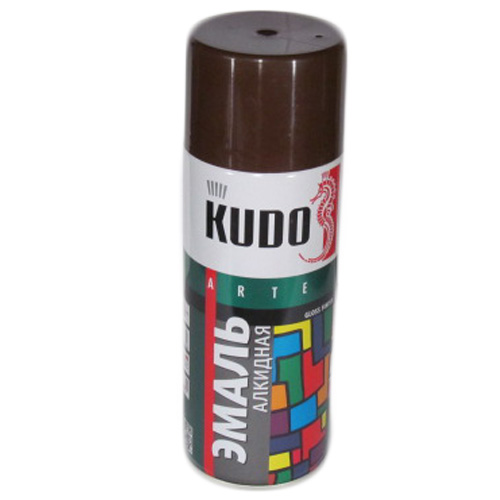 Краска аэрозоль KUDO универсальная коричневая 520мл (Изображение 1)