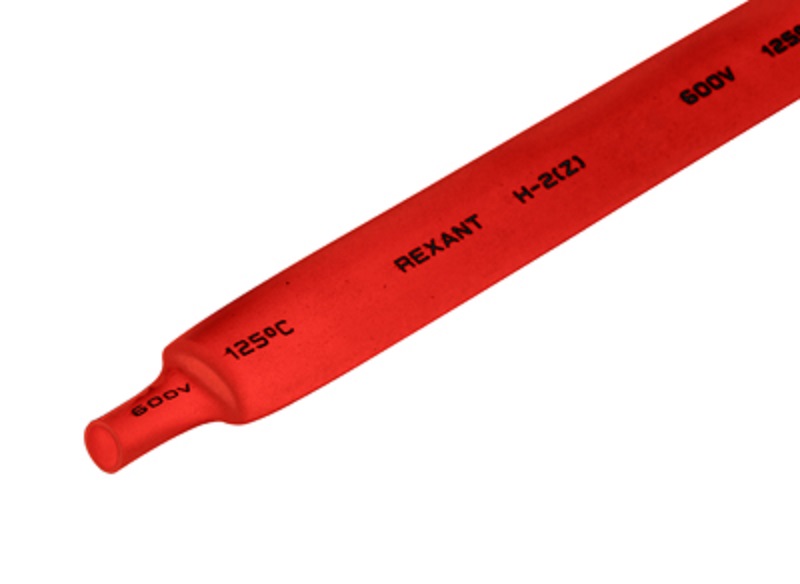Термоусаживаемая трубка 25,0/12,5 мм 1 м красная REXANT (Изображение 1)