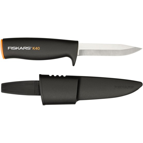 Нож FISKARS садовый универсальный (пластиковый чехол) (Изображение 1)