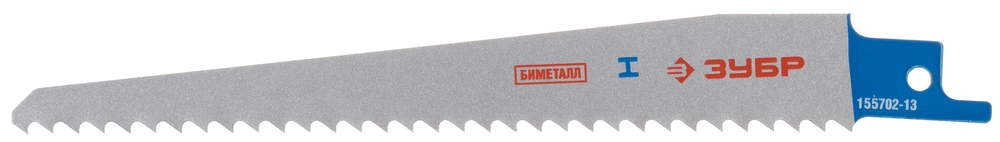 Полотно ЗУБР S611DF для сабельной эл. ножов Bi-Metall дер с гвозд, ДСП, металл, пластик 130/4,2мм (Изображение 1)