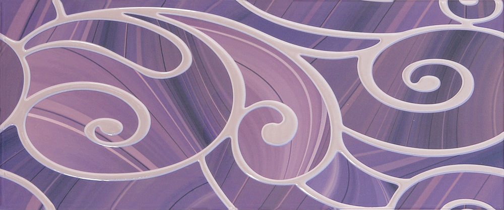 Арабески фиолетовый 01 250х600 Декор, г. Шахты (Изображение 1)