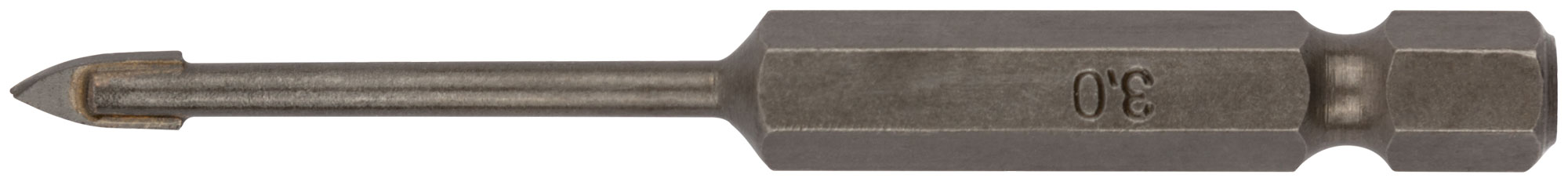 Сверло по кафелю, шестигранный U-хвостовик под биту  3 мм (Изображение 1)