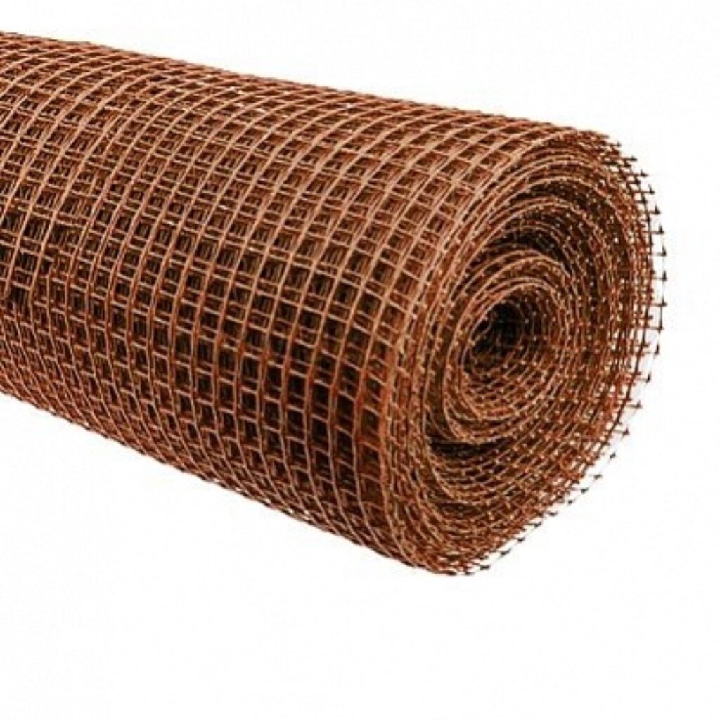 Сетка садовая пластмассовая (20х20мм) рулон 1х20 м коричневая (Изображение 1)