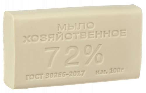 Мыло хозяйственное 72% ММК, 100 г (Изображение 1)