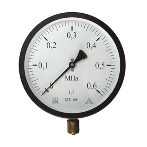 Манометр 0,6 МПа (d-100мм, радиальный G1/2") для измерения давления жидкости, газа, пара (Изображение 1)