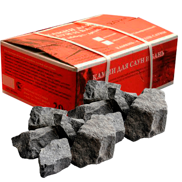Камни "габбро-диабаз"(коробка) 20 кг. (Изображение 1)