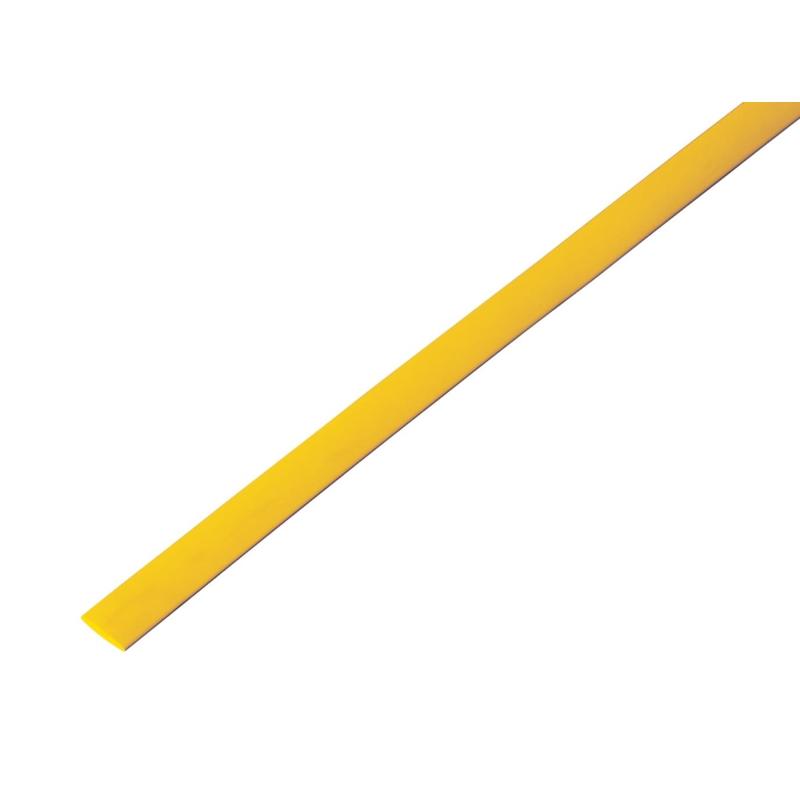 Термоусаживаемая трубка  5.0/2.5 мм 1 м желтая REXANT (Изображение 1)