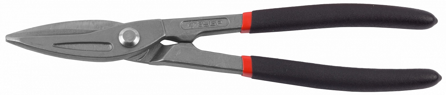 Ножницы ЗУБР "МАСТЕР" по металлу, цельнокованые, хромованадиевая сталь,прямые, 250мм 23015-25_z01 (Изображение 1)