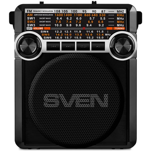 Радиоприемник SVEN SRP-355, черный (Изображение 1)