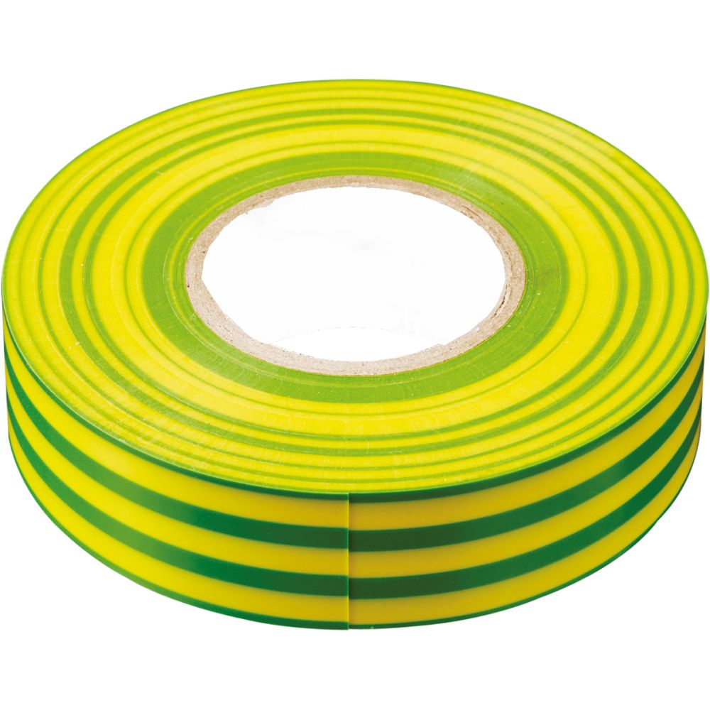 Изолента ПВХ 19мм х 20м желто-зеленая STEKKER (Изображение 1)