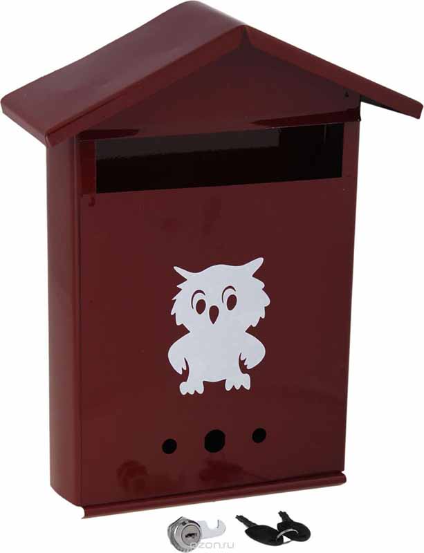 Ящик почтовый Домик №2 Сова с/з коричневый (Изображение 1)