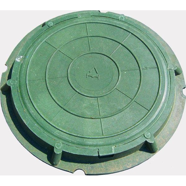 Люк полимерно-композитный (нагрузка 3т) зелен 76/58 (Изображение 1)