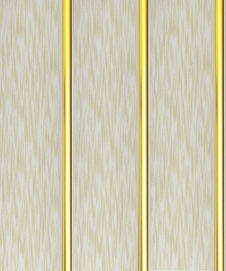Панель 3-х секц. ВАНИЛЬНЫЙ ДОЖДЬ молд. золото (900КС) 0,25х3,0м Акватон (Изображение 1)