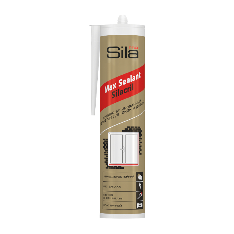 Герметик Sila PRO силикон универсальный коричневый 280мл (Изображение 1)