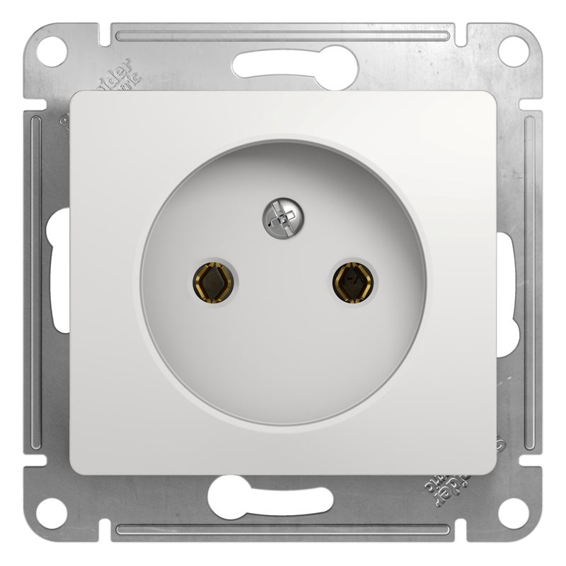 картинка Розетка Glossa 1-м б/з механизм белый Schneider-Electric от магазина Евродом
