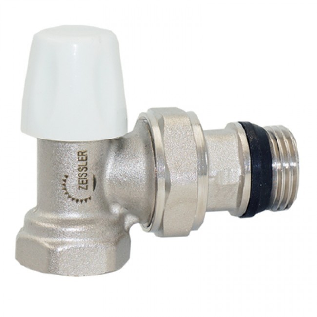 картинка Кран радиаторный TIM нижний угловой 1/2"  NEW (ZEISSLER) от магазина Евродом