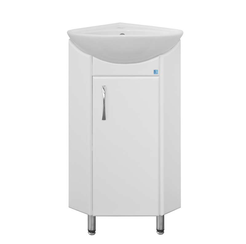 картинка Тумба Веер угловая + Умывальник Веер угловой, цвет: белый от магазина Евродом