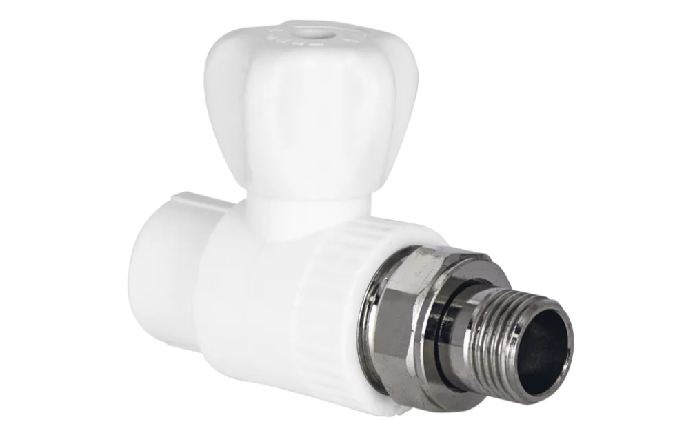 картинка Кран для радиатора прямой PPRC 20х1/2" TEBO Белый от магазина Евродом