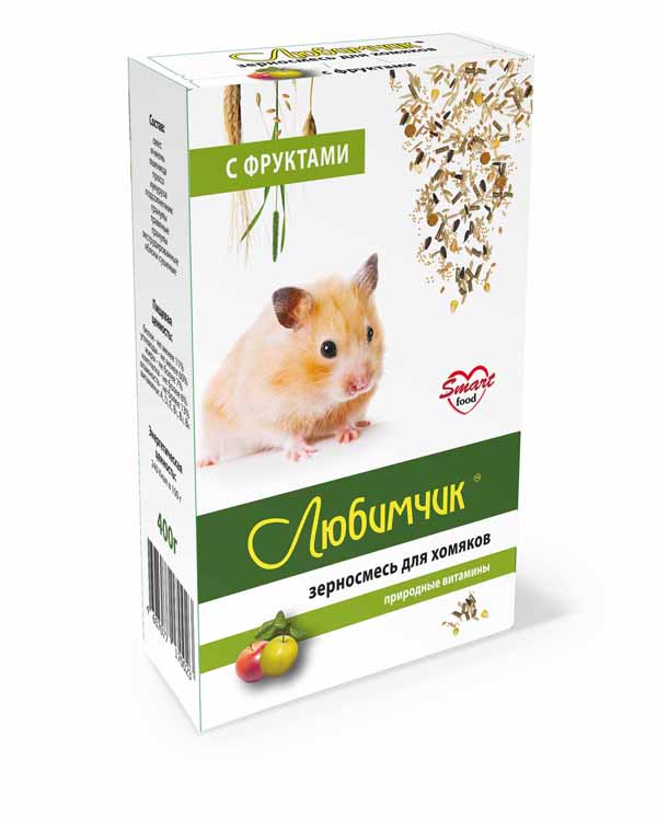 картинка Корм для хомяков (400 г) фрукты ЛЮБИМЧИК  от магазина Евродом
