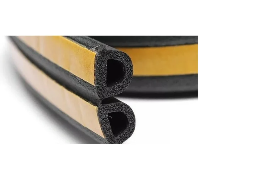 картинка Уплотнитель D-профиль черный 14х12мм одинарная полоска от магазина Евродом