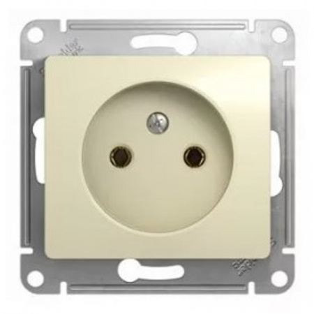 картинка Розетка Glossa 1-м б/з механизм бежевый Schneider-Electric от магазина Евродом