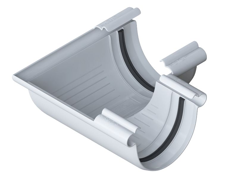 картинка Угол Желоба 90град. ПВХ Белый, Альта Профиль от магазина Евродом